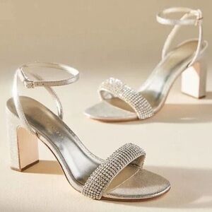 Loeffler Randall Metallic Silver Sandals